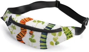 Fanny Pack for Men Women Belt Bag Caterpillar Pattern Crossbody Waist Pack for Travel Walking Running Bum Bags