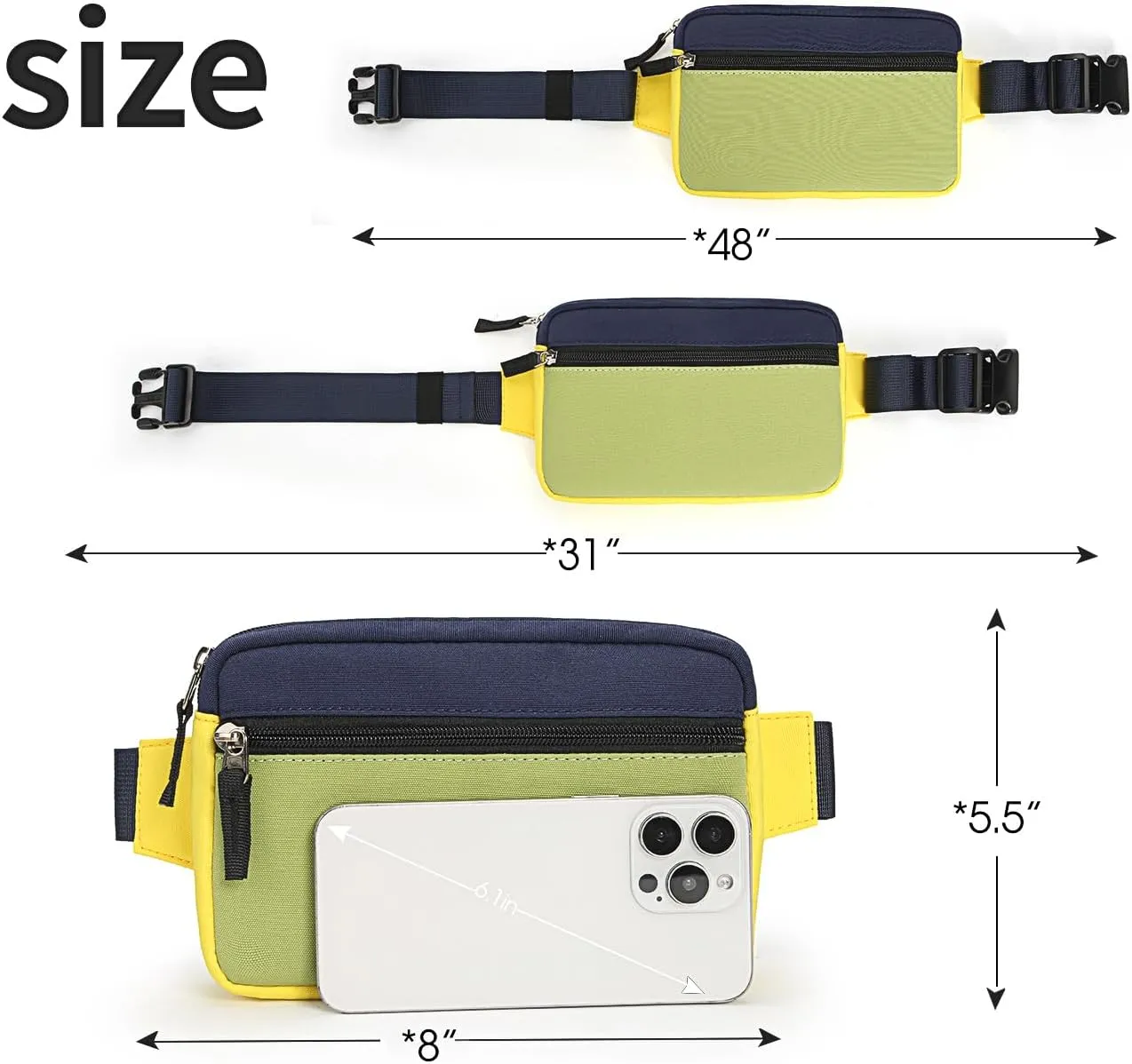 Fanny Pack for Teens, Belt Bag Cute Crossbody Waist Bag Gift