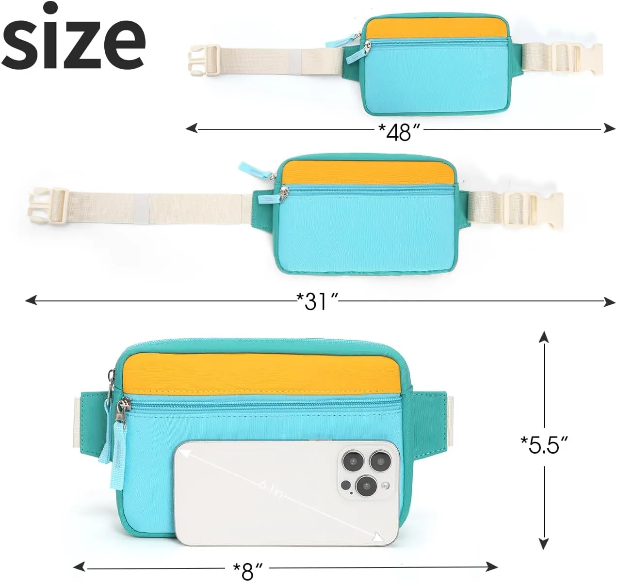 Fanny Pack for Teens, Belt Bag Cute Crossbody Waist Bag Gift
