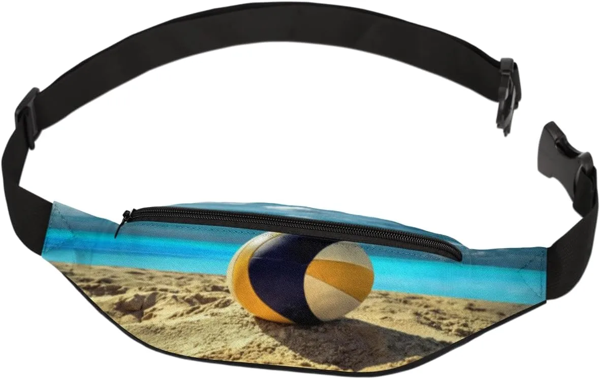 Fanny Pack for Women Men Beach Volley Ball Sport Waist Pack Crossbody Bag with Adjustable Straps for Hiking Running Walking Travel Cycling