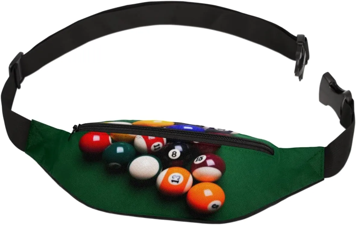 Fanny Pack for Women Men Billiard Balls Waist Pack Crossbody Bag with Adjustable Straps for Hiking Running Walking Travel Cycling