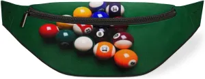 Fanny Pack for Women Men Billiard Balls Waist Pack Crossbody Bag with Adjustable Straps for Hiking Running Walking Travel Cycling