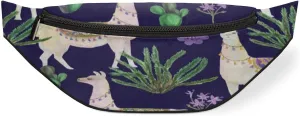 Fanny Pack for Women Men Cactus Goat Flower Waist Pack Crossbody Bag with Adjustable Straps for Hiking Running Walking Travel Cycling