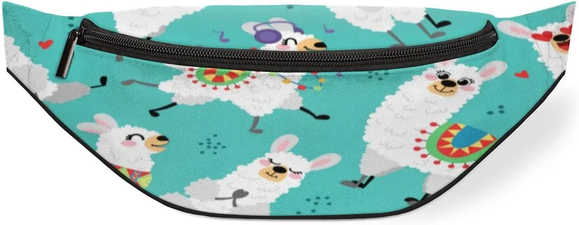 Fanny Pack for Women Men Cartoon Happy Sheeps Waist Pack Crossbody Bag with Adjustable Straps for Hiking Running Walking Travel Cycling