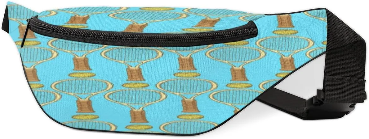 Fanny Pack for Women Men Cartoon Tennis Ball Waist Pack Crossbody Bag with Adjustable Straps for Hiking Running Walking Travel Cycling