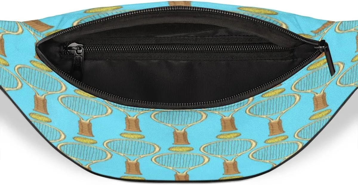 Fanny Pack for Women Men Cartoon Tennis Ball Waist Pack Crossbody Bag with Adjustable Straps for Hiking Running Walking Travel Cycling