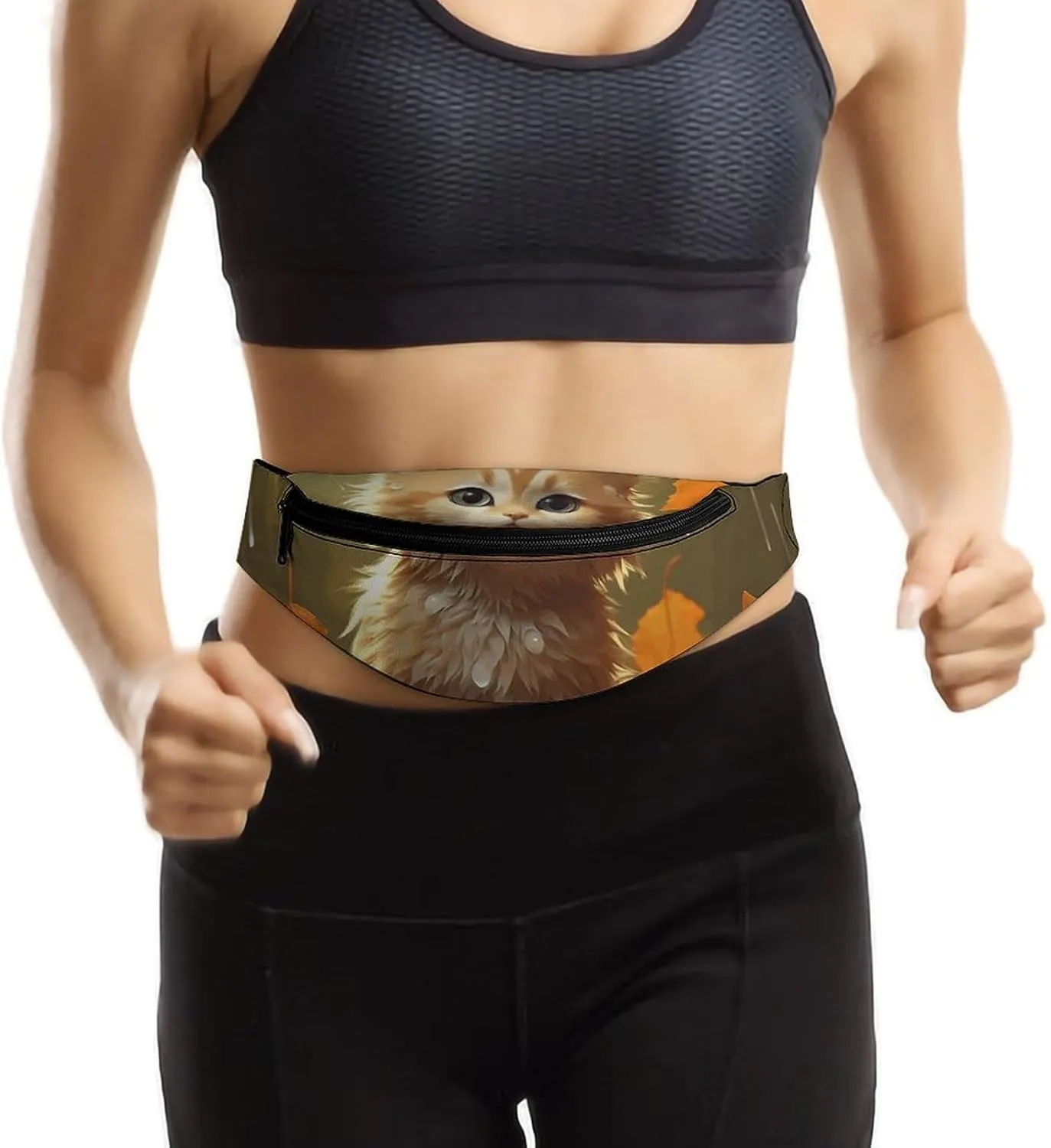 Fanny Pack for Women Men Leaves And Rain Waist Pack Adjustable Belt Bag for Workout Running Travelling Casual Waist Bag, 36*15cm, style-3-1