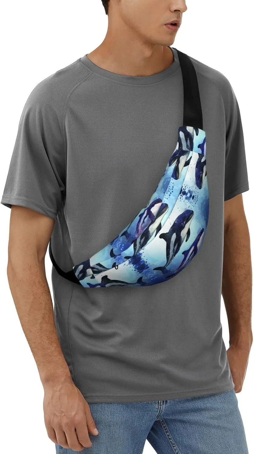 Fanny Pack for Women Men Orca Killer Whale Waist Bag Waterproof Belt Bag with Adjustable Strap