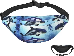 Fanny Pack for Women Men Orca Killer Whale Waist Bag Waterproof Belt Bag with Adjustable Strap