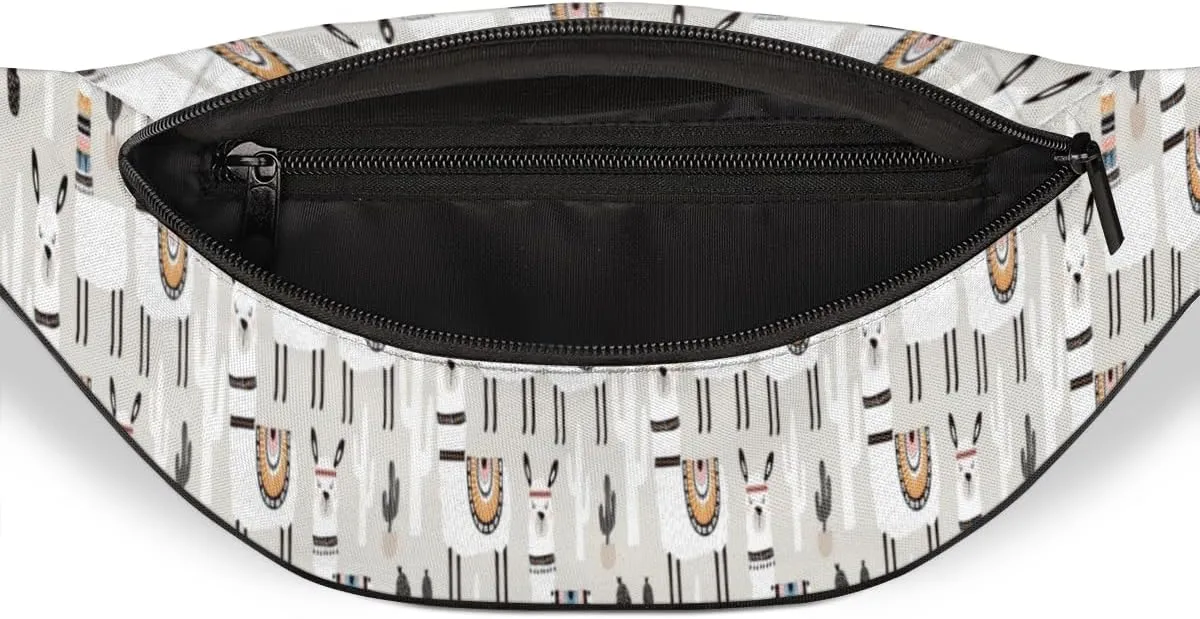 Fanny Pack for Women Men Sheep Cactus Waist Pack Crossbody Bag with Adjustable Straps for Hiking Running Walking Travel Cycling