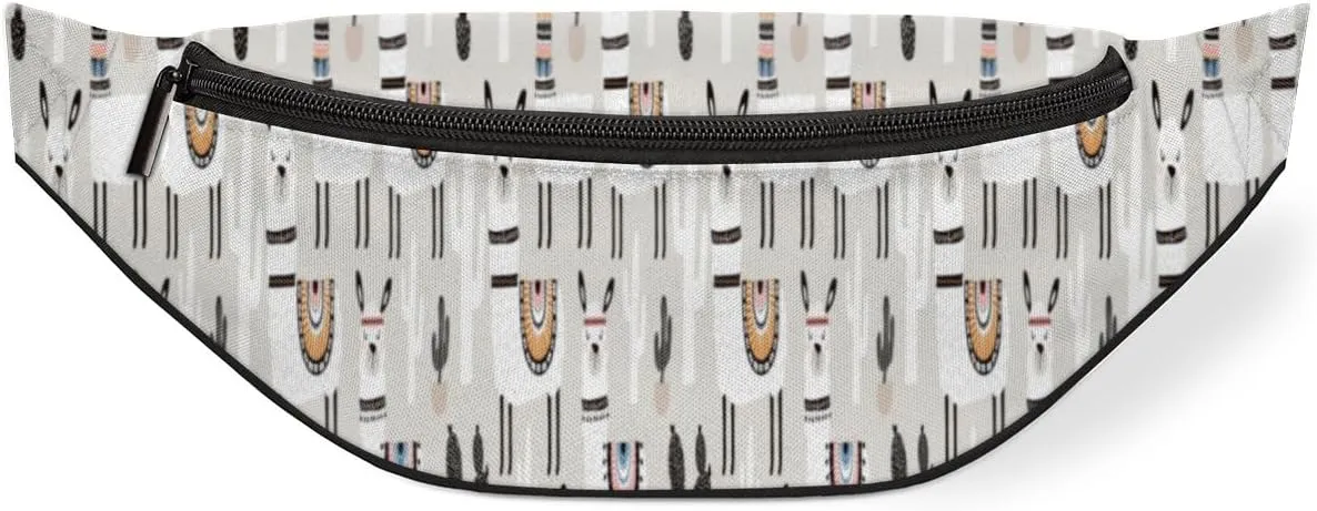 Fanny Pack for Women Men Sheep Cactus Waist Pack Crossbody Bag with Adjustable Straps for Hiking Running Walking Travel Cycling