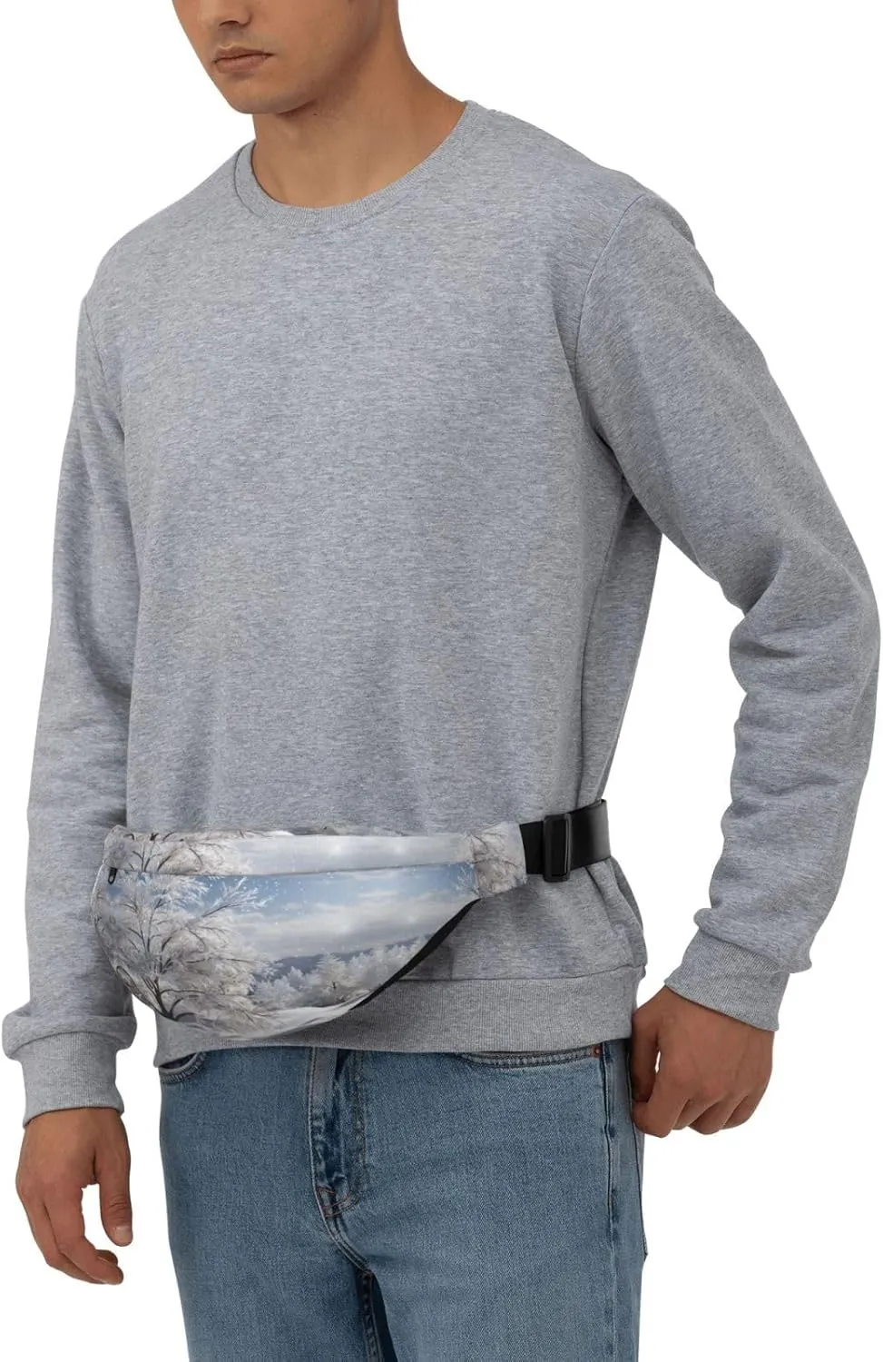Fanny Pack for Women Men Snowflake Pine Tree Waist Bag Waterproof Belt Bag with Adjustable Strap
