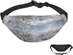 Fanny Pack for Women Men Snowflake Pine Tree Waist Bag Waterproof Belt Bag with Adjustable Strap