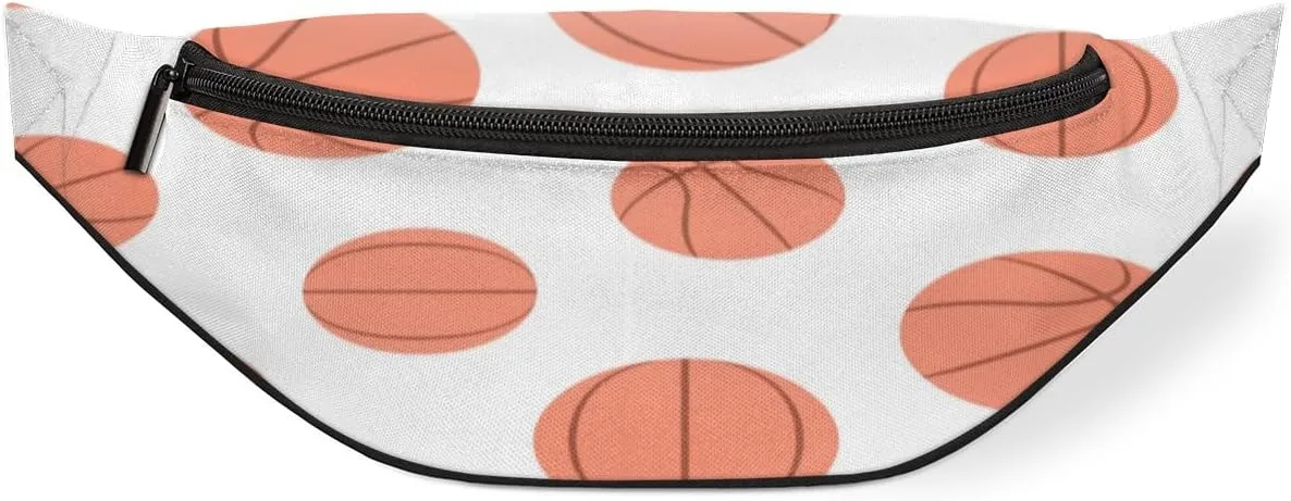 Fanny Pack for Women Men Waist Pack Cartoon Basketball Crossbody Bag with Adjustable Straps for Hiking Running Walking Travel Cycling