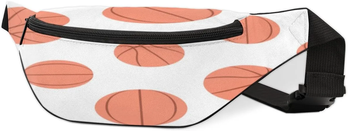 Fanny Pack for Women Men Waist Pack Cartoon Basketball Crossbody Bag with Adjustable Straps for Hiking Running Walking Travel Cycling