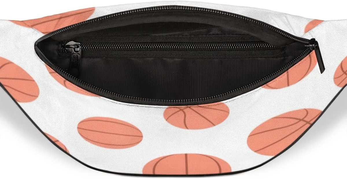 Fanny Pack for Women Men Waist Pack Cartoon Basketball Crossbody Bag with Adjustable Straps for Hiking Running Walking Travel Cycling