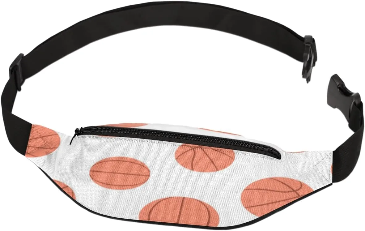 Fanny Pack for Women Men Waist Pack Cartoon Basketball Crossbody Bag with Adjustable Straps for Hiking Running Walking Travel Cycling