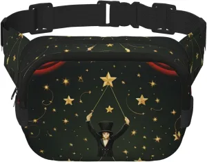 Fanny Pack For Women Men Waterproof Adjustable Belt Bags Waist Pack Fashion Crossbody Bags Magic Show Bum Bag For Running Workout Hiking Traveling