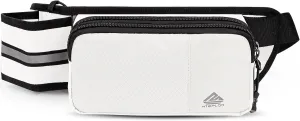 Fanny Pack for Women Men with Water Bottle Holder,Waist Bag for Hiking,Travel,Running,Dog Walking,Workout,Cycling (White)