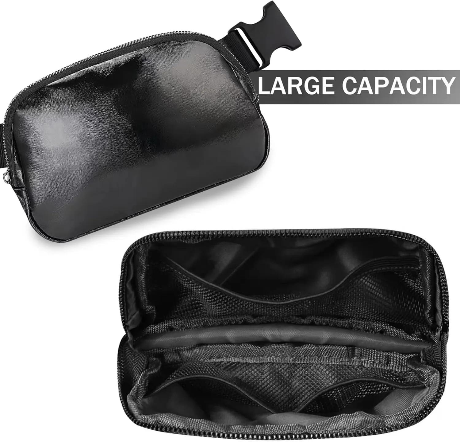Fanny Pack for Women Teen Girls, Small Belt Bag 1L with Adjustable Strap 32" to 51", Crossbody Bag Water-resistant for Travel Gym Sport Running, Fashion Waist Bag for Mothers Day Gifts