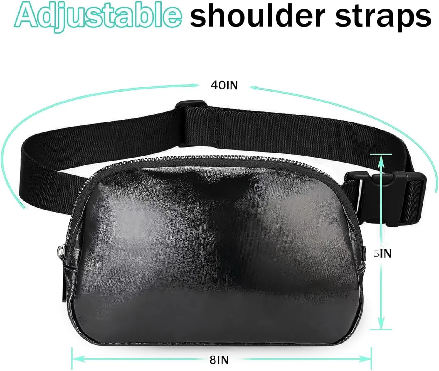 Fanny Pack for Women Teen Girls, Small Belt Bag 1L with Adjustable Strap 32" to 51", Crossbody Bag Water-resistant for Travel Gym Sport Running, Fashion Waist Bag for Mothers Day Gifts