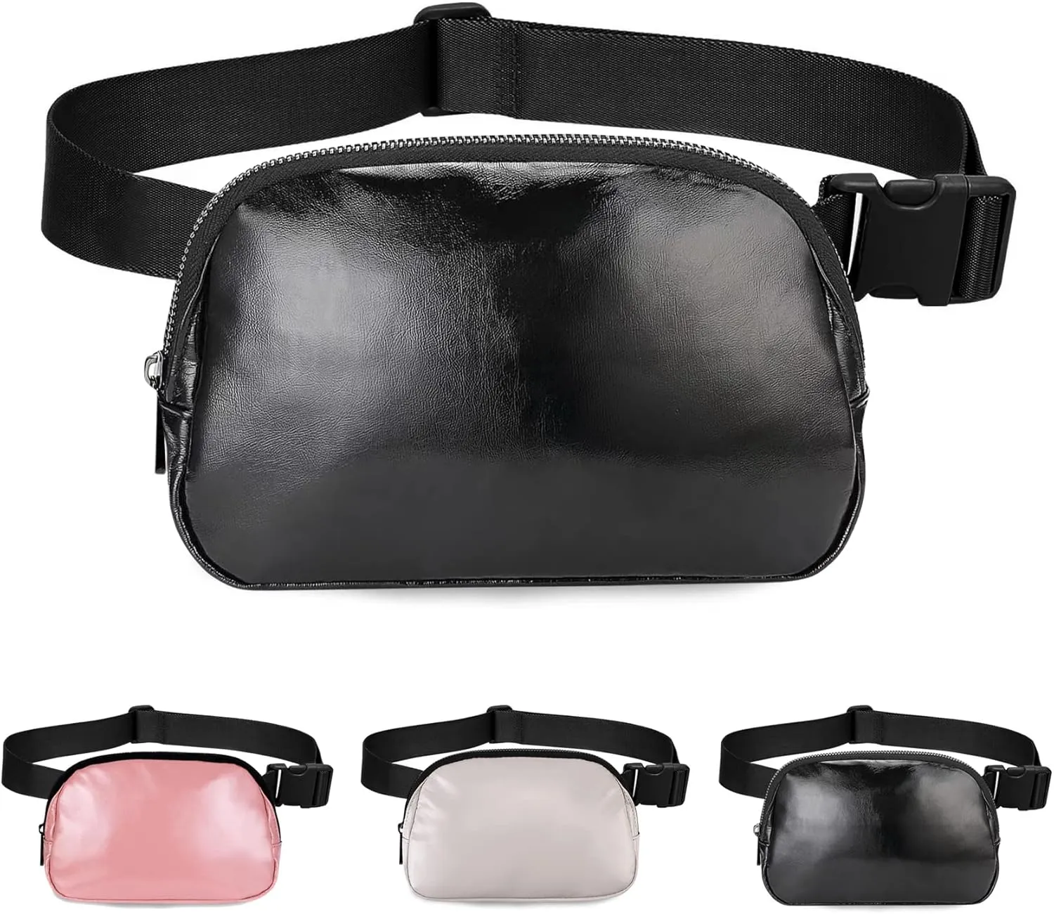 Fanny Pack for Women Teen Girls, Small Belt Bag 1L with Adjustable Strap 32" to 51", Crossbody Bag Water-resistant for Travel Gym Sport Running, Fashion Waist Bag for Mothers Day Gifts