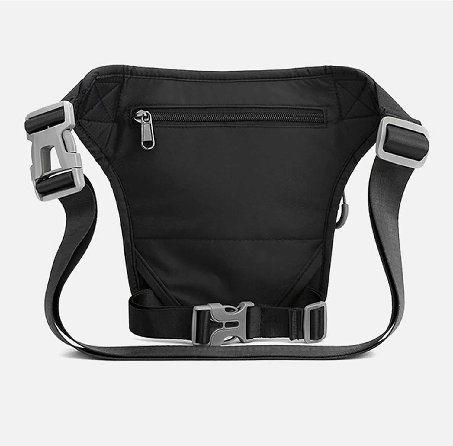 Fanny Pack Nylon Waist Bag Unisex Leg Bags， Waterproof Waistpack ，Motorcycle Travel Drop Belt Pouch， Shoulder Crossbody Bag Waist Pack(Black)