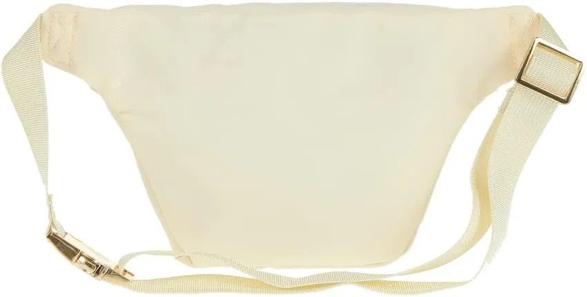 Fanny Pack Nylon Waist Pack for Women Men Crossbody Bag Everywhere Belt Bag (Beige)