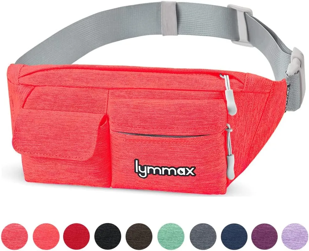 Fanny Pack Waist Bag 4 Pockets Running Belt Adjustable Water Resistant Waist Pack for Men Women Workout Travel Large Capacity