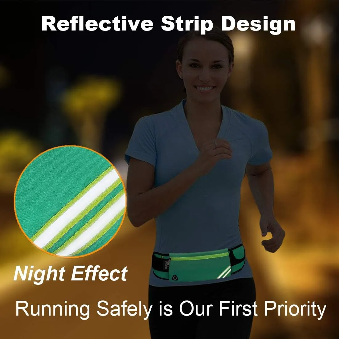 Fanny Pack Waist Pack,Running Belt for Phone,Cool Gifts Presents ideas for Runners Mom Christmas,Travel Money Belt Cell Phone Holder for Dog Walking, Fitness, Exercise, Hiking Lake Blue