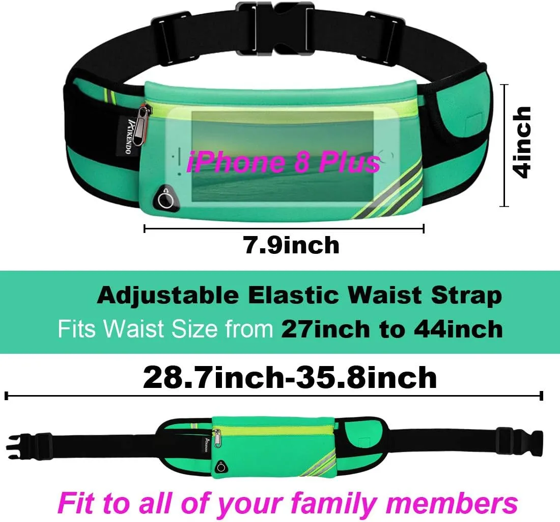 Fanny Pack Waist Pack,Running Belt for Phone,Cool Gifts Presents ideas for Runners Mom Christmas,Travel Money Belt Cell Phone Holder for Dog Walking, Fitness, Exercise, Hiking Lake Blue