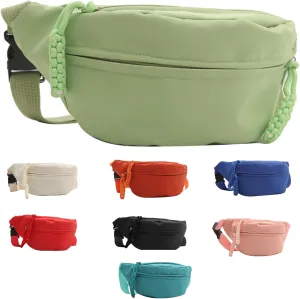 Fanny Packs for Women Men, Fashionable Waist Bags Waterproof Small Crossbody Belt Bag Bum Bag with Adjustable Strap for Outdoor Running, Hiking, Walking and Travel Black (Green)