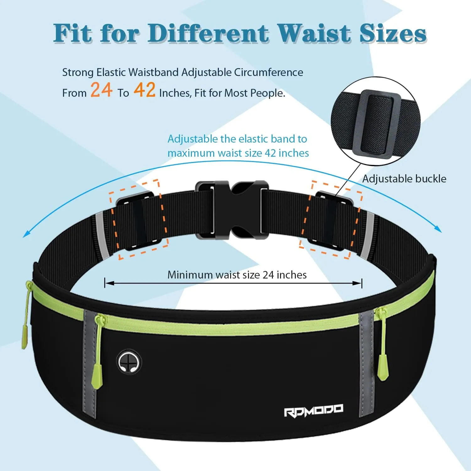 Fanny Packs for Women Men, Running Belt Waist Bag, Waterproof Running Phone Holder Slim Plus Size Adjustable Money Belt Running Pouch for iPhone 16 15 14 13 12 Pro Max Xr SE Samsung Galaxy Note
