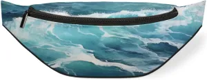 Fanny Packs for Women Men Sling Bag Crossbody Bags Men Waist Bag Waves Turbulent Fanny Pack for Women Belt Bag for Travel Hiking Running