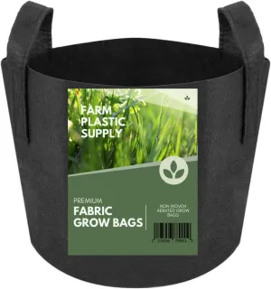 Farm Plastic Supply - 50 Gallon Fabric Grow Bags - (1 Pack) - Nonwoven Fabric Pots with Handles, Grow Bag, Plant Grow Bags, Garden Bag, for Farming, Gardening, Agriculture