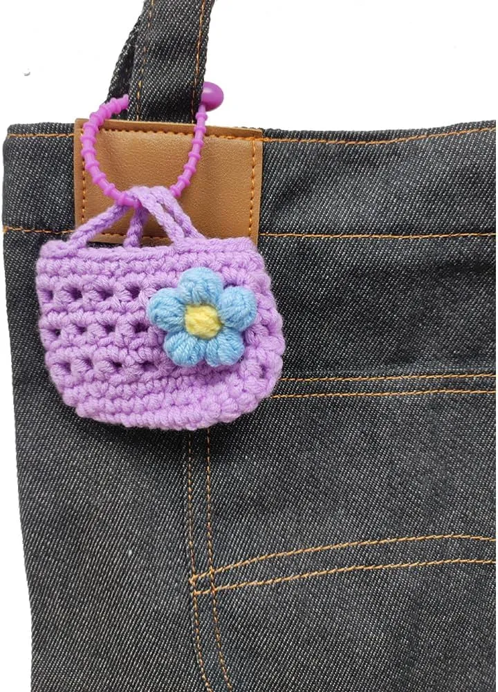 Farm4Far Women Denim Bow-tie Tote Shoulder Sling Hand Bags