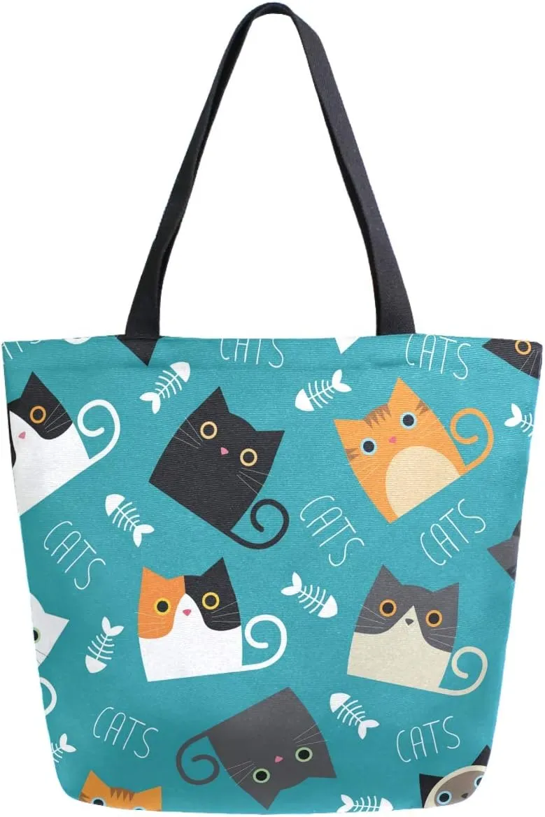 Fashion Beautiful Printed Pattern Extra Large Shoulder Tote Bag for Beach Travel Weekender Gym Grocery Shopping