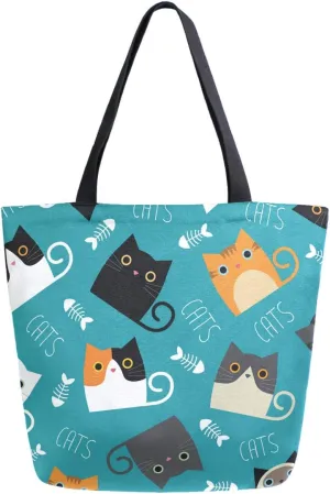 Fashion Beautiful Printed Pattern Extra Large Shoulder Tote Bag for Beach Travel Weekender Gym Grocery Shopping