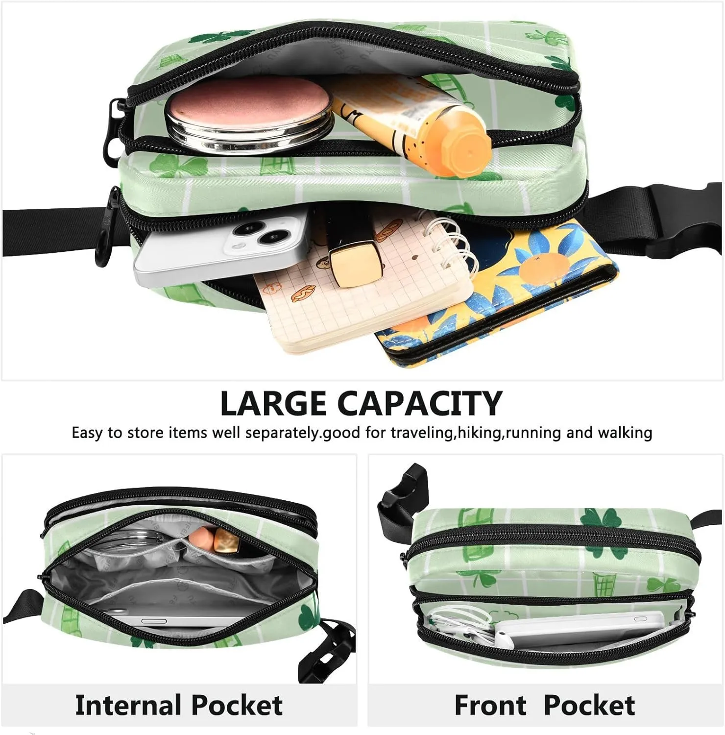 Fashion Fanny Waist Pack St Men Women Mini Sling Chest Bag with Adjustable Strap Crossbody Sport Bags for Travel Shopping Running
