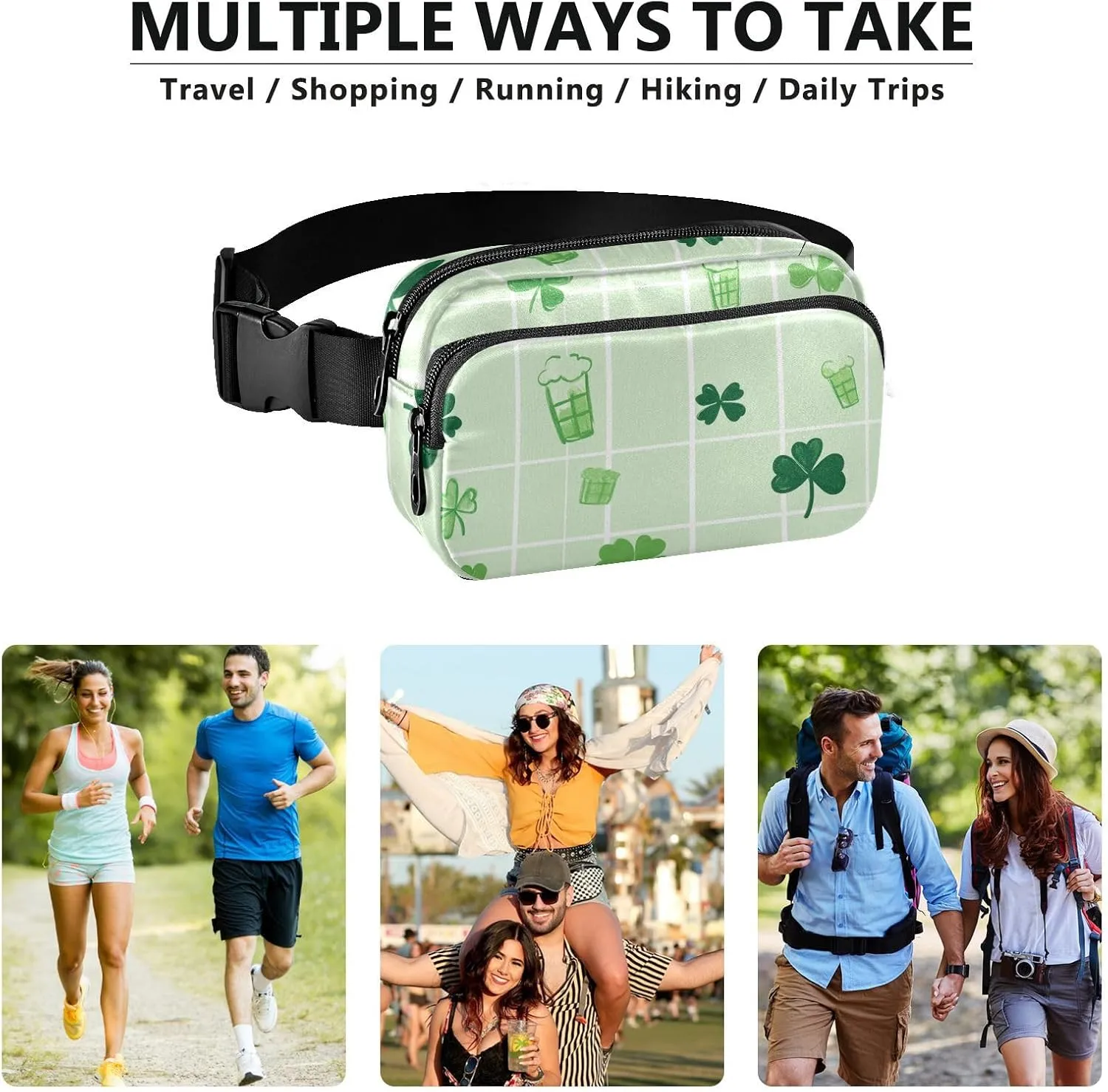 Fashion Fanny Waist Pack St Men Women Mini Sling Chest Bag with Adjustable Strap Crossbody Sport Bags for Travel Shopping Running