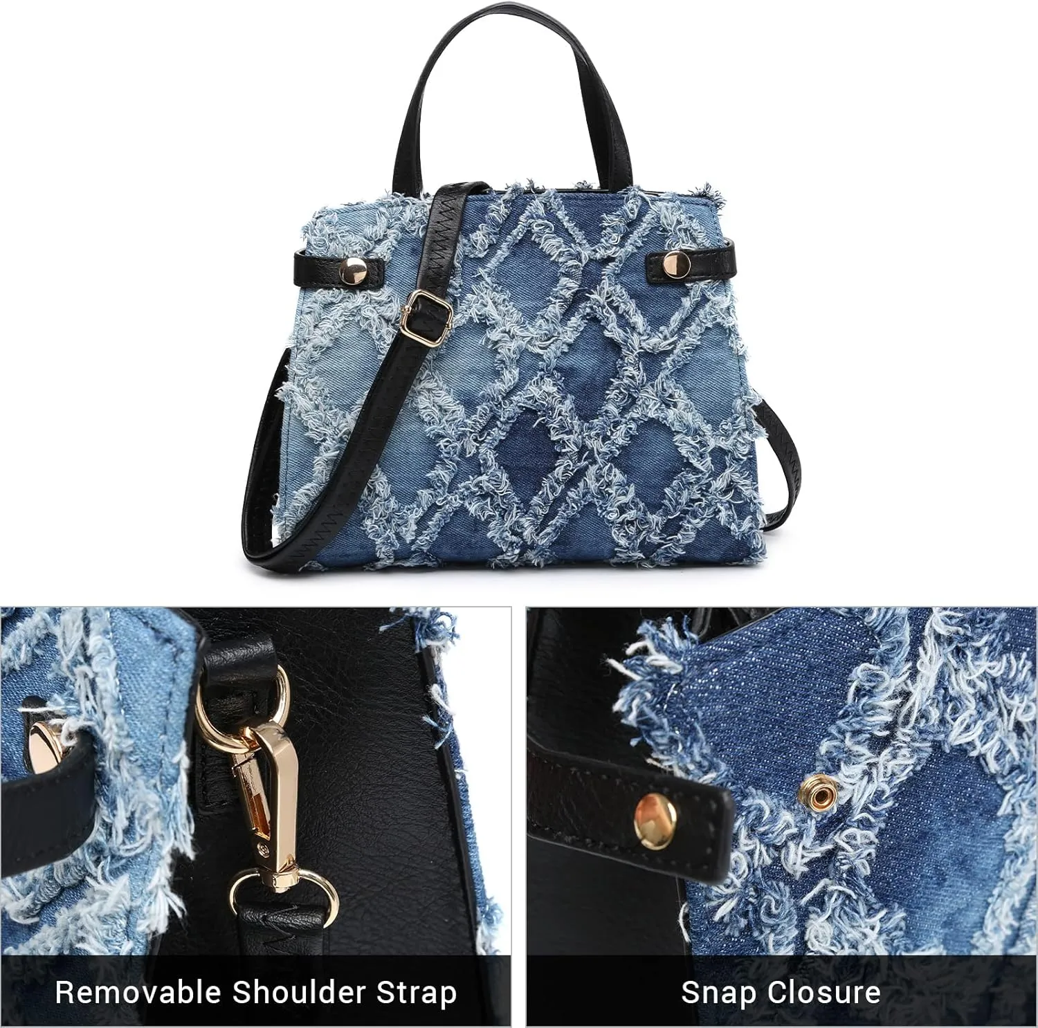 Fashion Handbags and Purses for Women Large Work Tote Bag Top Handle Satchel Shoulder Bag 3pcs Hobo Purse Set