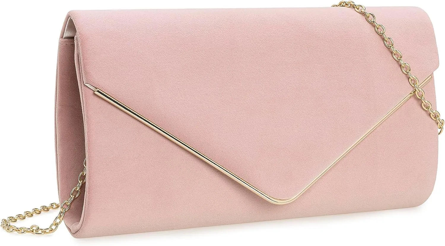Faux Suede Evening Bag for Women New Classic Velvet Formal Clutch Purse for Prom/Wedding/Black-Tie Events
