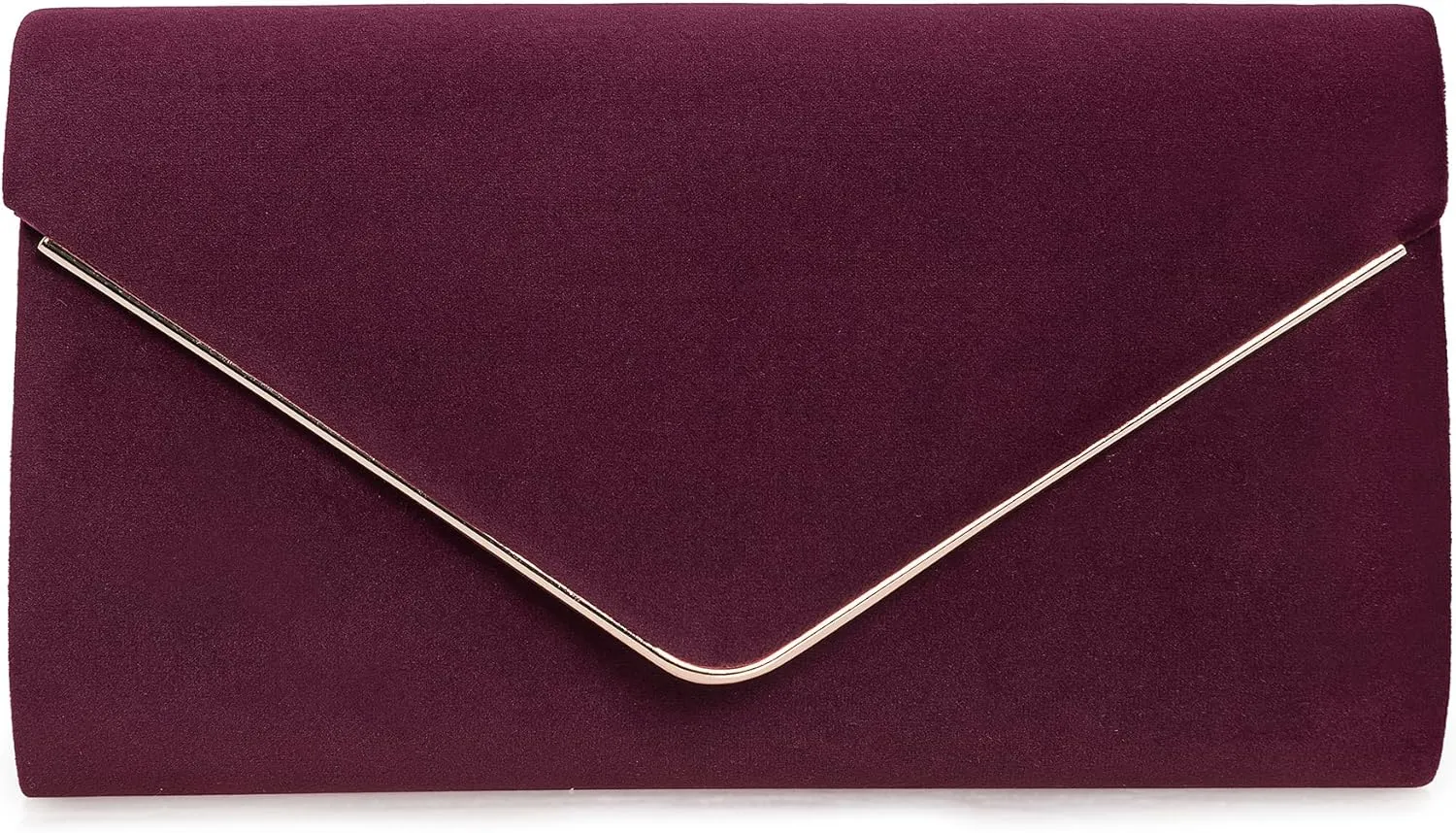 Faux Suede Evening Bag for Women New Classic Velvet Formal Clutch Purse for Prom/Wedding/Black-Tie Events