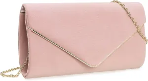 Faux Suede Evening Bag for Women New Classic Velvet Formal Clutch Purse for Prom/Wedding/Black-Tie Events