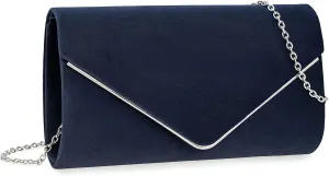 Faux Suede Evening Bag for Women New Classic Velvet Formal Clutch Purse for Prom/Wedding/Black-Tie Events