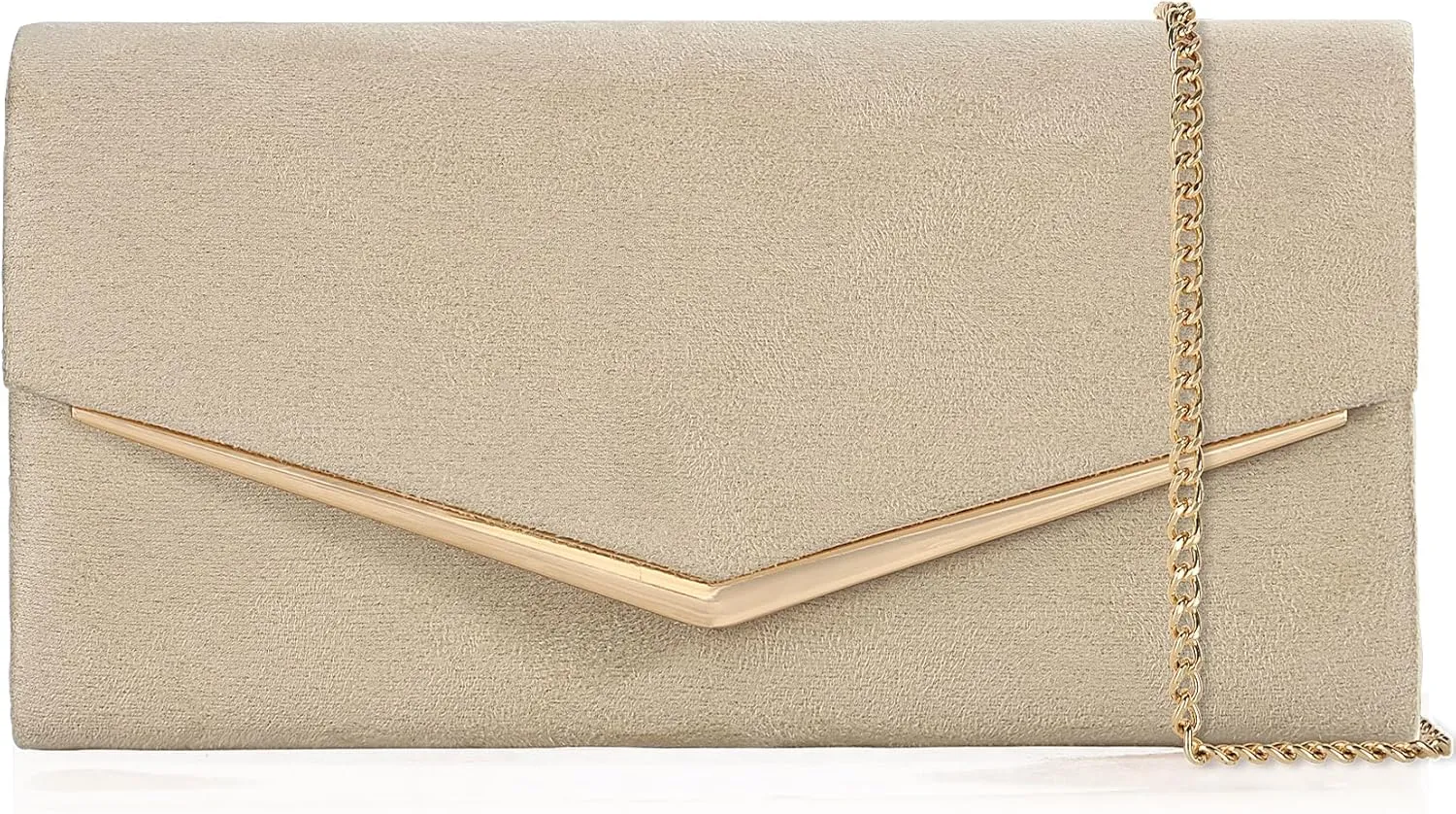 Faux Suede Women's Evening Clutch Bags for Formal Cocktail Prom Wedding Party Velvet Foldover Purse