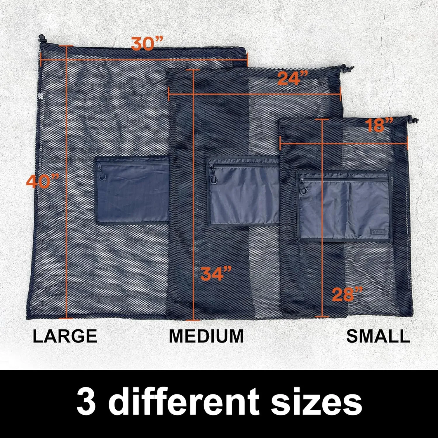 Fitdom Extra Large Heavy Duty Mesh Bag. Best for Soccer Ball, Water Sports, Beach Cloth, Swimming Gears. Adjustable Shoulder Strap. Secure Side Pocket