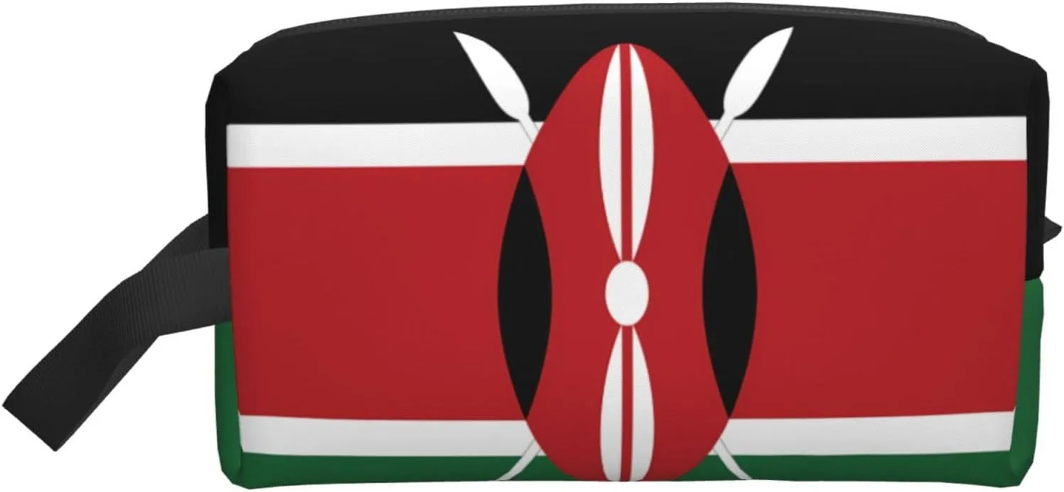 Flag of Kenya Storage Bags - Travel Toiletry and Makeup Bags, Unisex, Daily Use, Small Items Storage