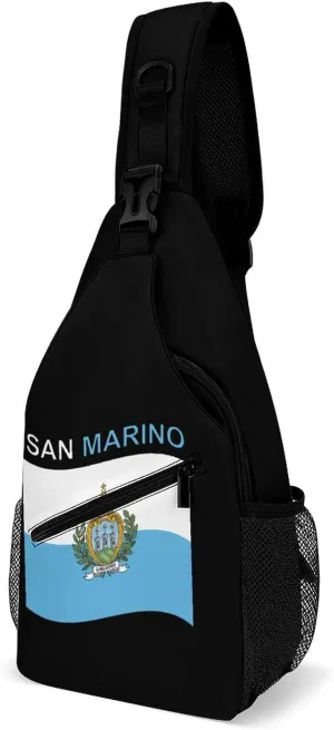 Flag of San Marino Chest Bag for Men Backpack Crossbody Sling Bags Travel Daypack for Outdoors Hiking