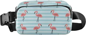Flamingo Bird Fanny Pack Crossbody Bag for Men Women Belt Bag Bum Bag with Adjustable Strap, Fashion Waist Packs for Travel Running Workout